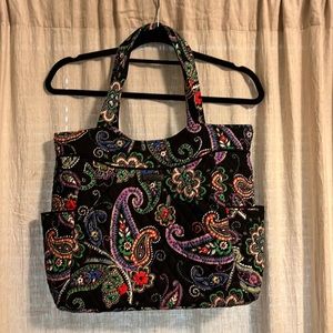 Vera Bradley Kiev Paisley pleated tote like new